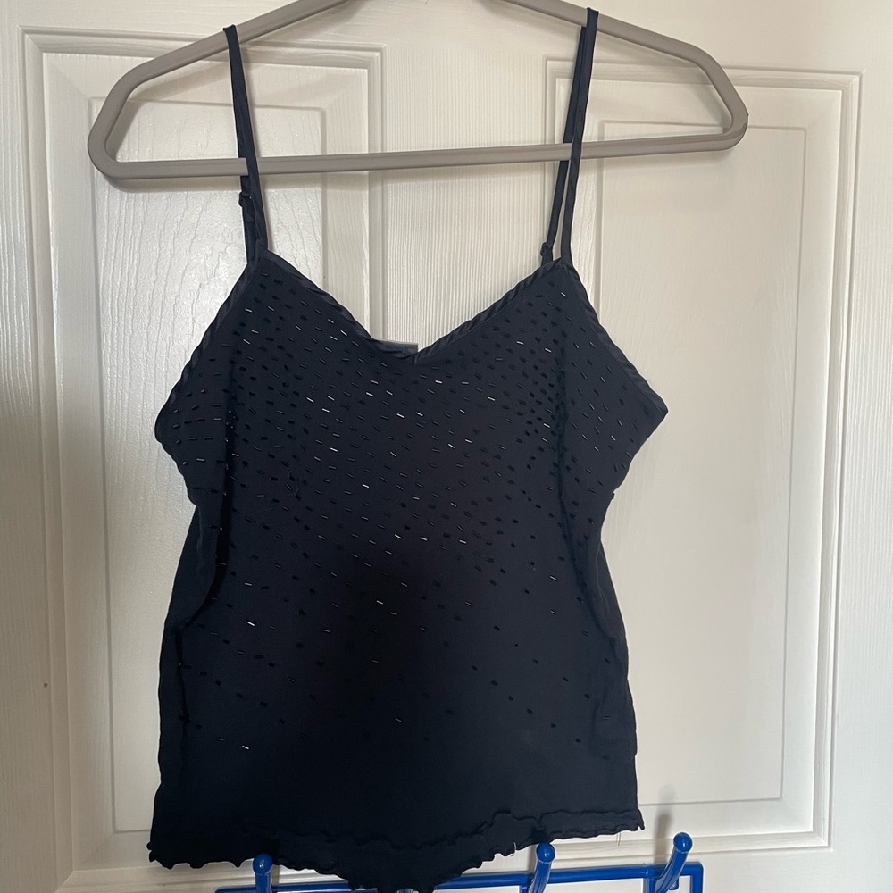 black beaded cami top